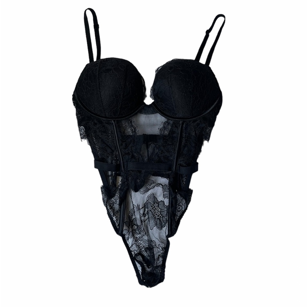 Victoria's Secret Black Lace Teddy corset new with tags